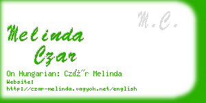 melinda czar business card